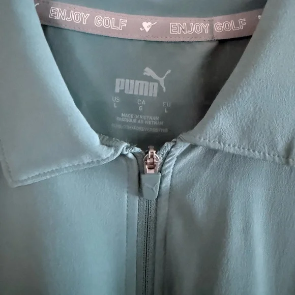 PUMA Golf Dress Women’s Sleeveless Quarter Zip Athletic Performance Teal Active - Picture 4 of 11